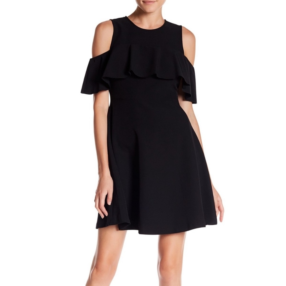 NWOT Nanette Lenore size 4 black ruffle dress